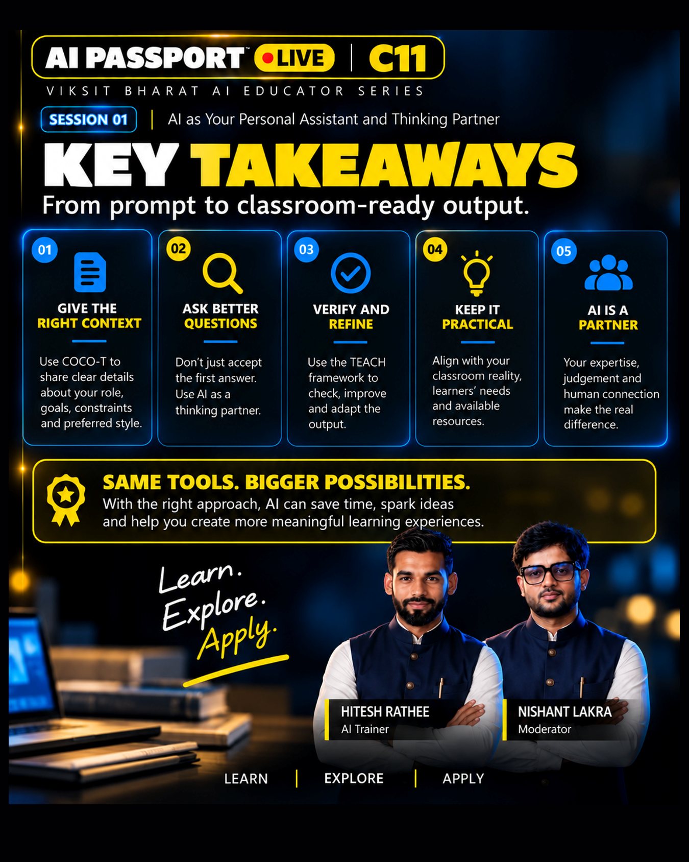 Key Takeaways: 5 core AI principles from prompt to classroom-ready output